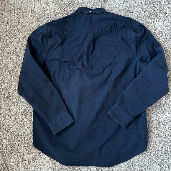Lucky Brand Saturday Stretch Navy Casual Button Down Long Sleeve Shirt X-Large - Picture 4 of 4